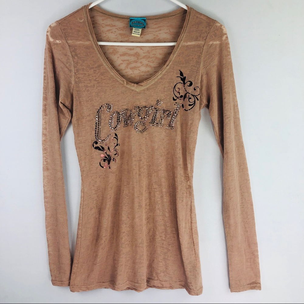 Cowgirl Hardware Burnout Long Sleeve Tee